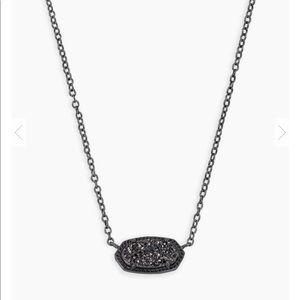 Kendra Scott Black Drusy Pendant